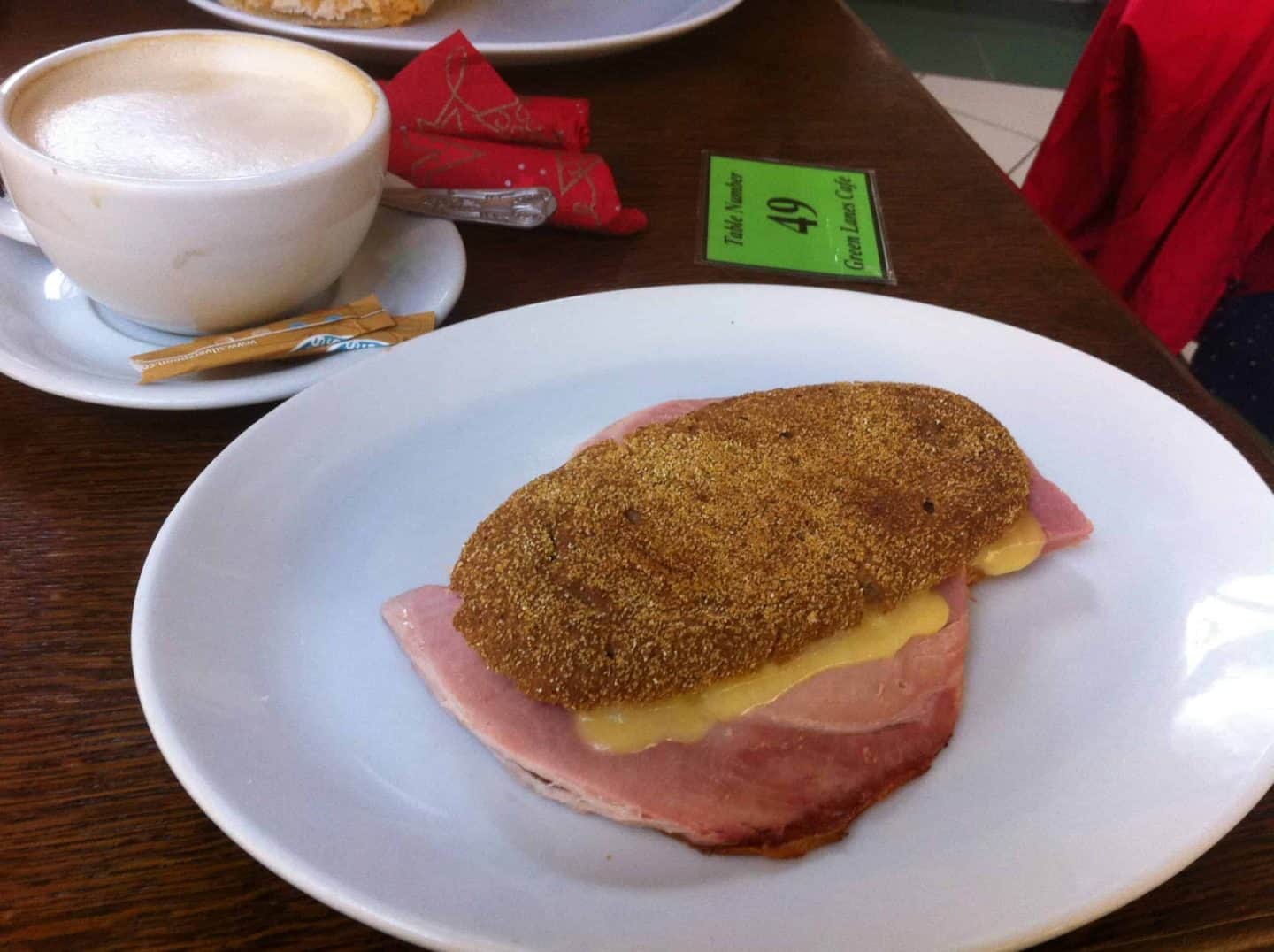 Gluten free paninis at Green Lanes Cafe, Barnstaple