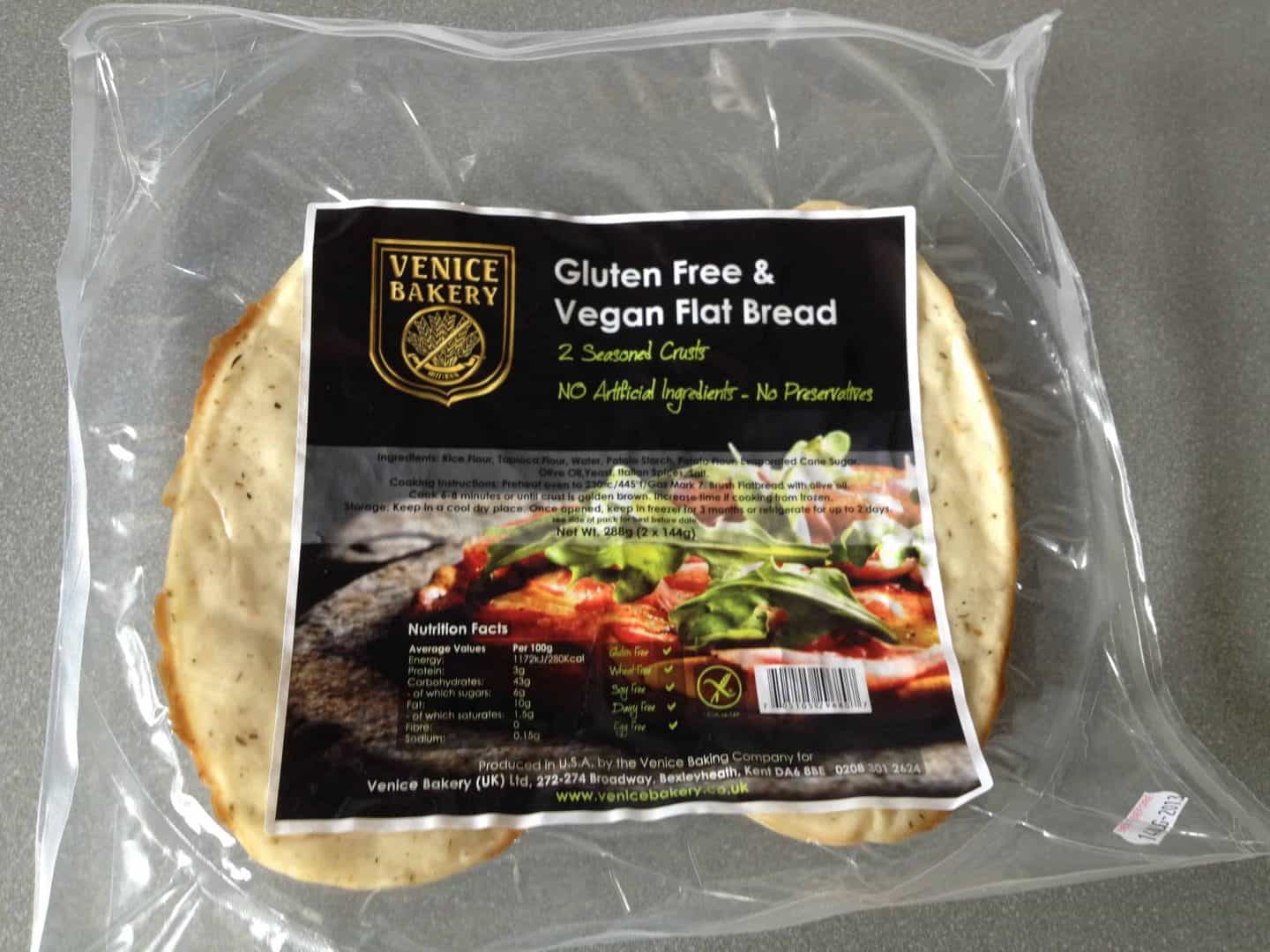 Gluten free and vegan flatbreads from the Venice Bakery