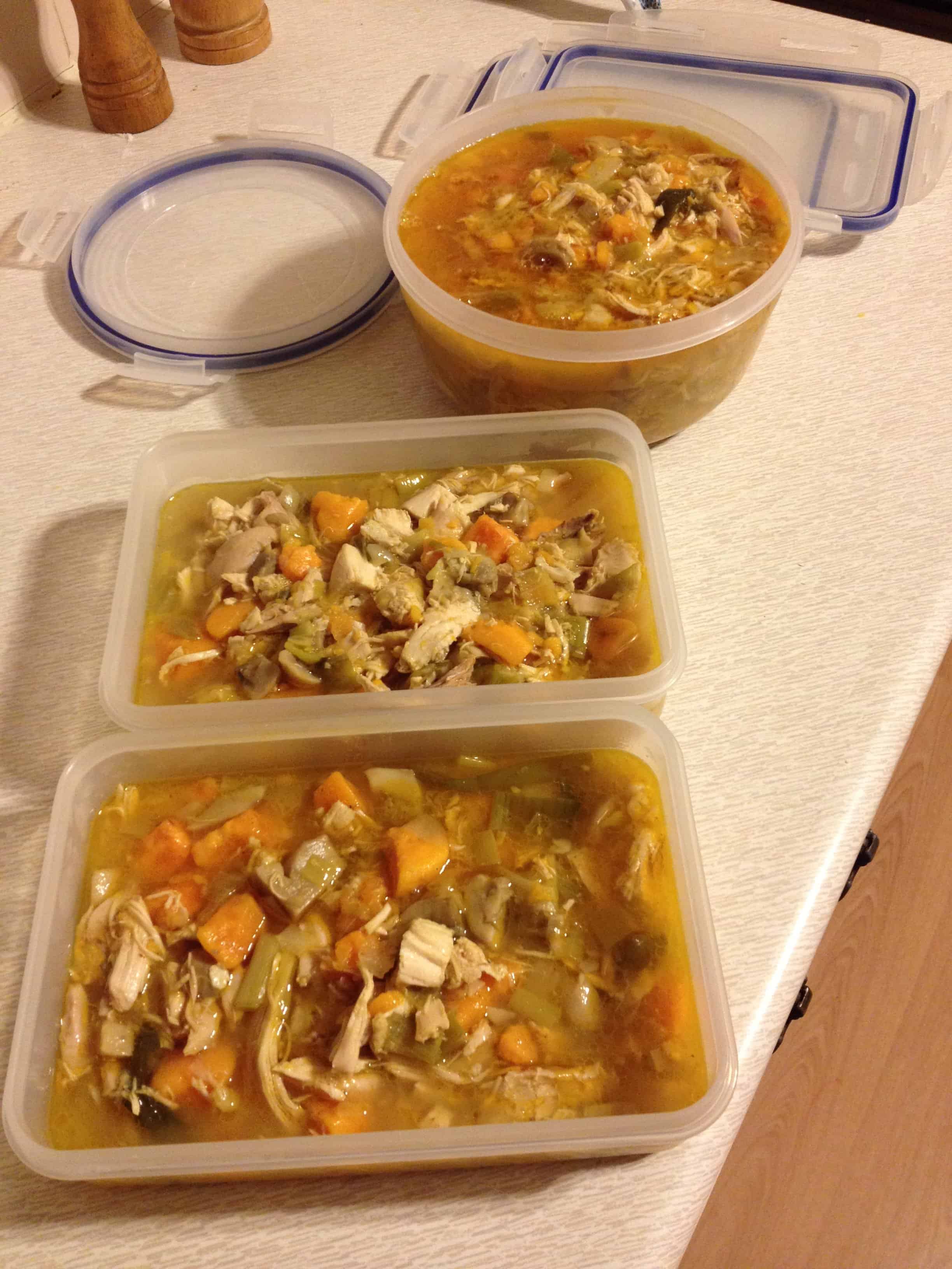 You can portion up the soup and freeze or fridge it!