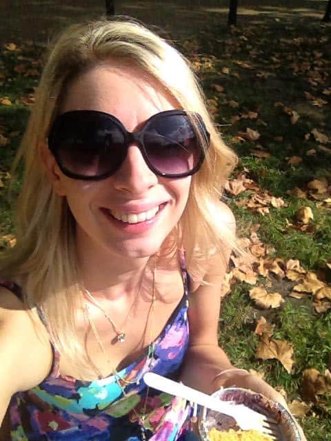 Having a gluten free picnic in Hyde Park during the last warm day!