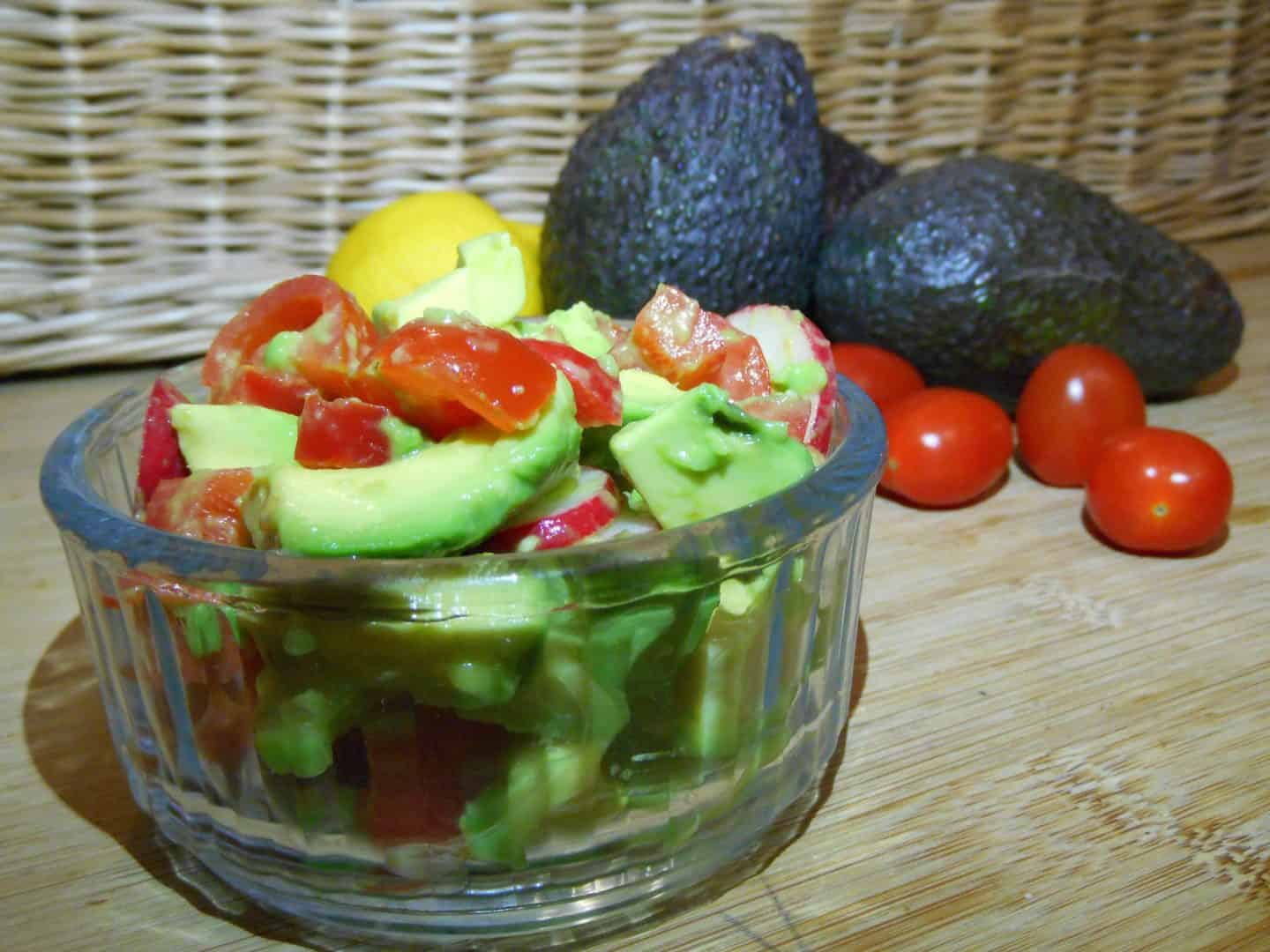 Super quick tangy avocado salsa