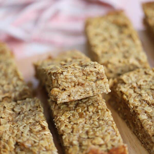 Bars of banana flapjack.