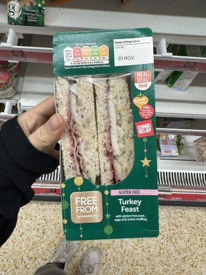 sainsbury's gluten free Christmas sandwich