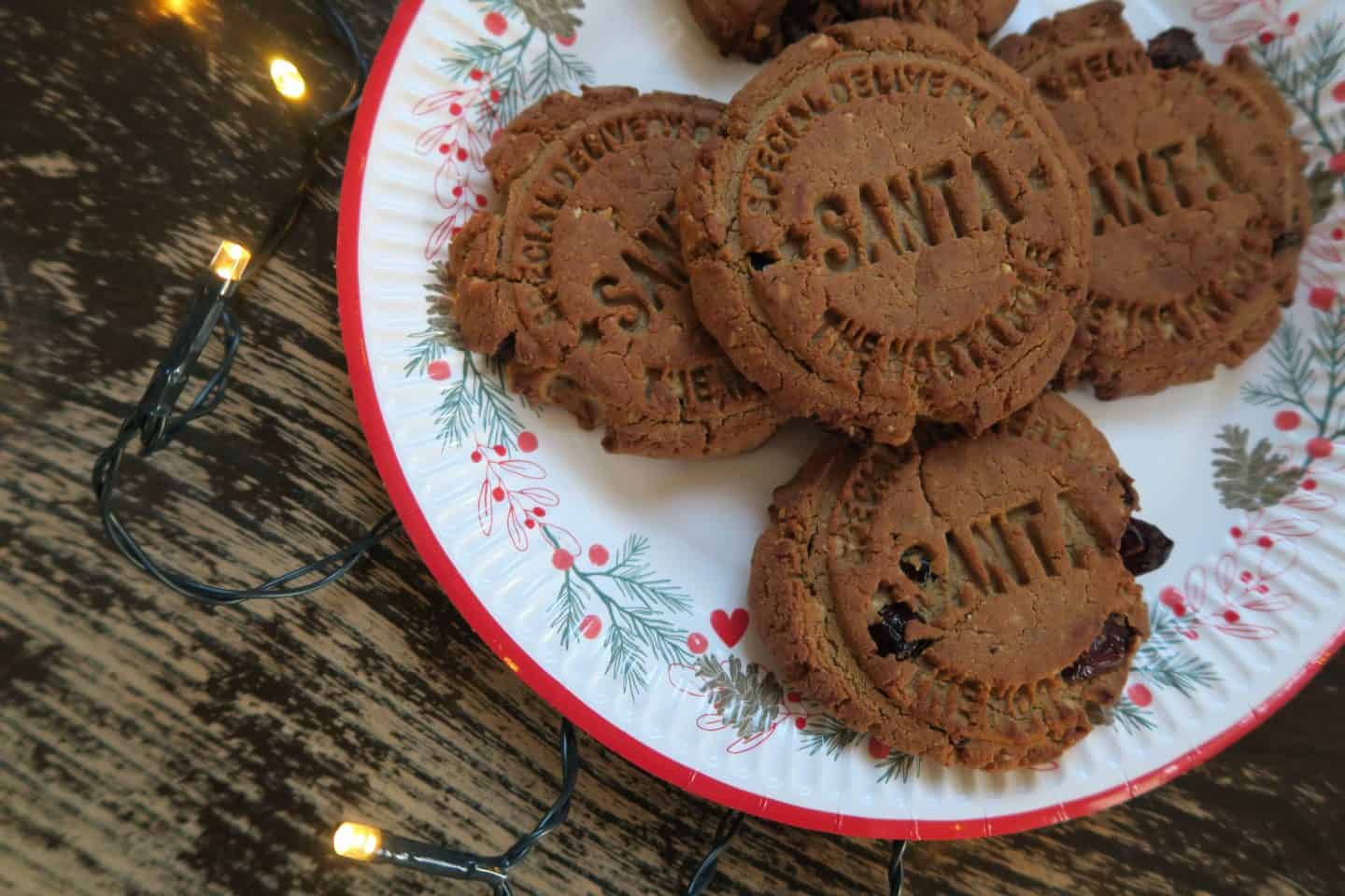 Gluten and dairy free Christmas spiced protein cookies