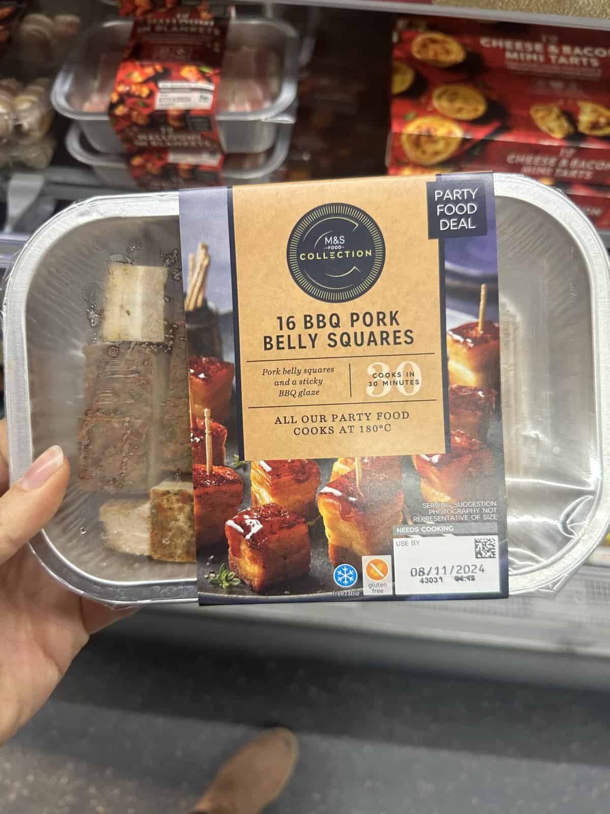 M&S Collection BBQ Pork Belly Squares.