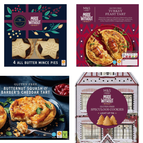 A selection of M&S Gluten Free Christmas food.
