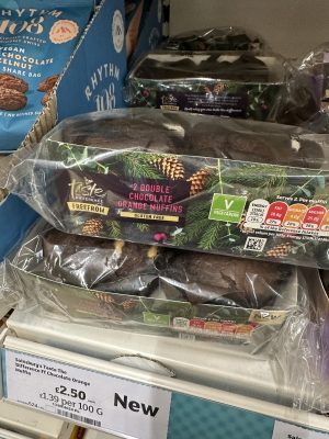sainsbury's christmas 2023 gluten free chocolate orange muffins