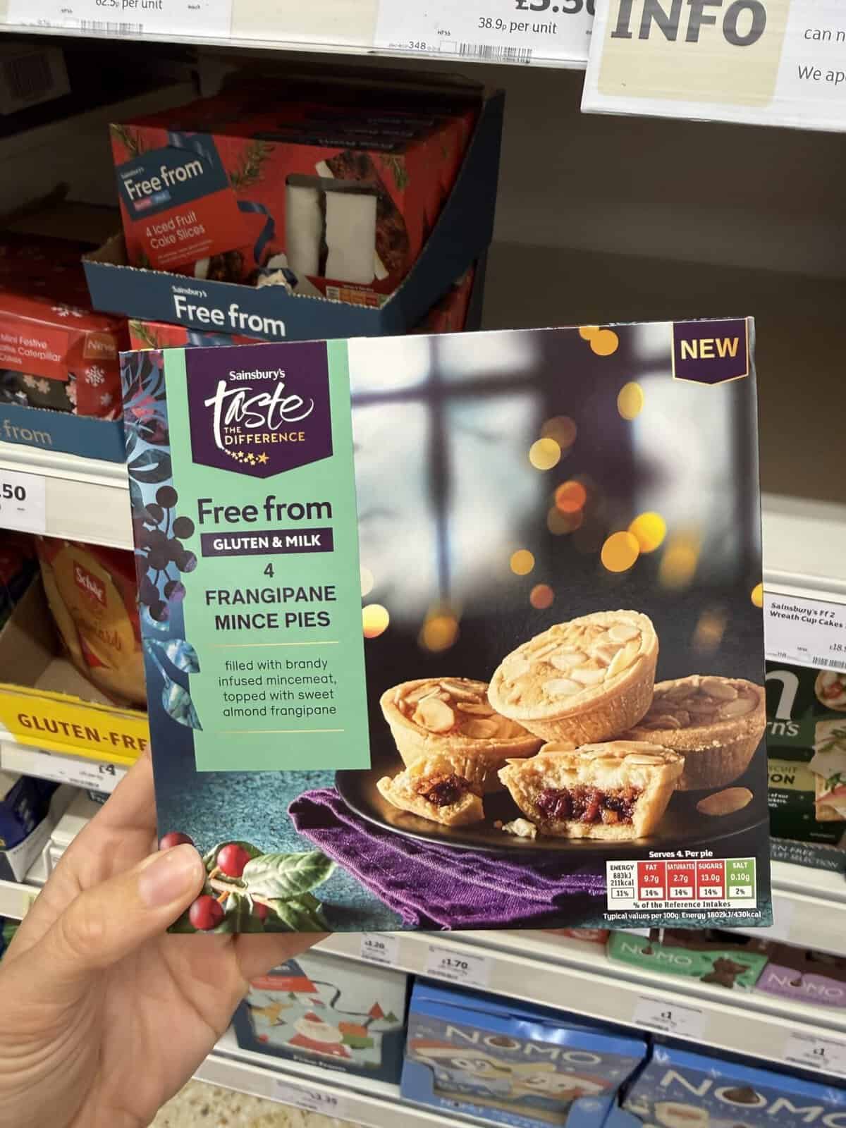 Sainsbury's Free From Frangipane Mince Pies.