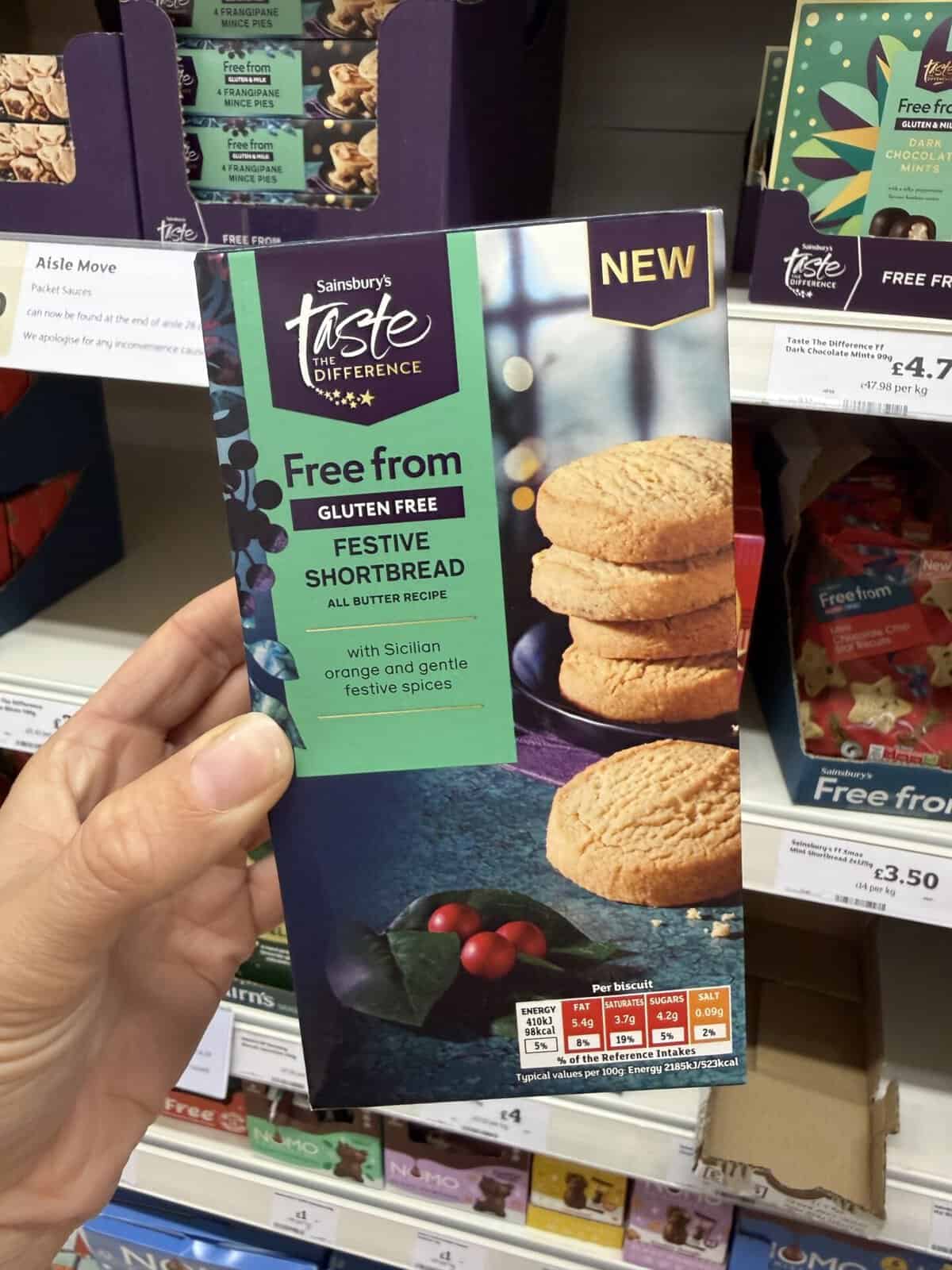 Sainsbury's Free From Festive Shortbread.