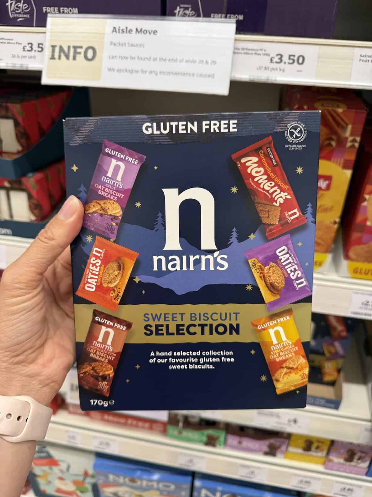 Nairn's gluten free sweet biscuit selection.