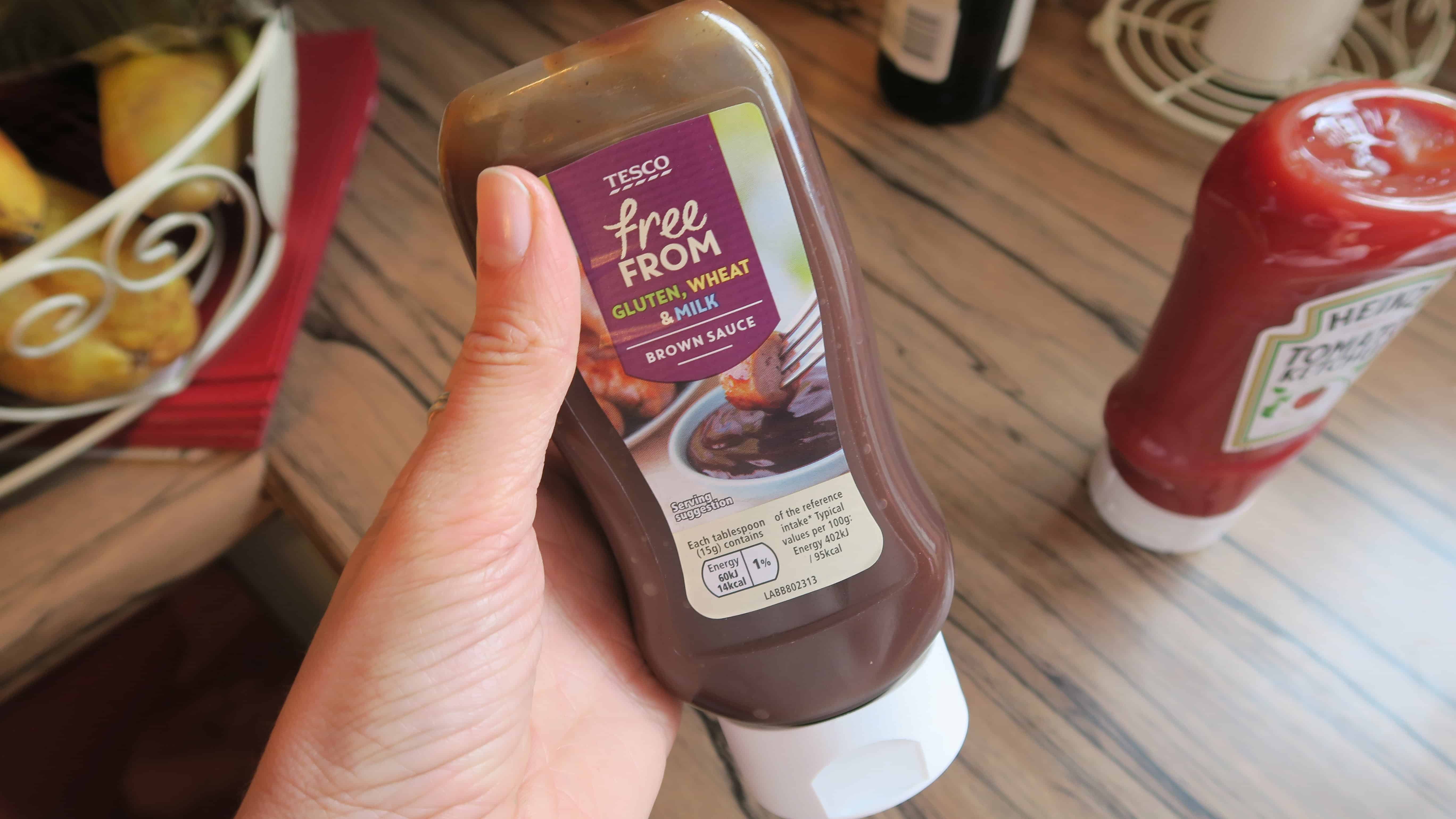 gluten free brown sauce Tesco