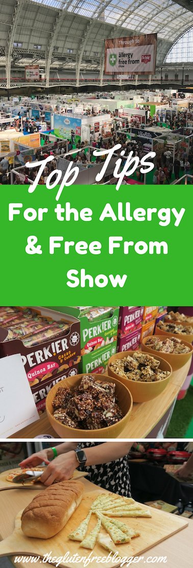 My top tips if you're visiting the Allergy and Free From Show and want to find some gluten free goodies - www.theglutenfreeblogger.com