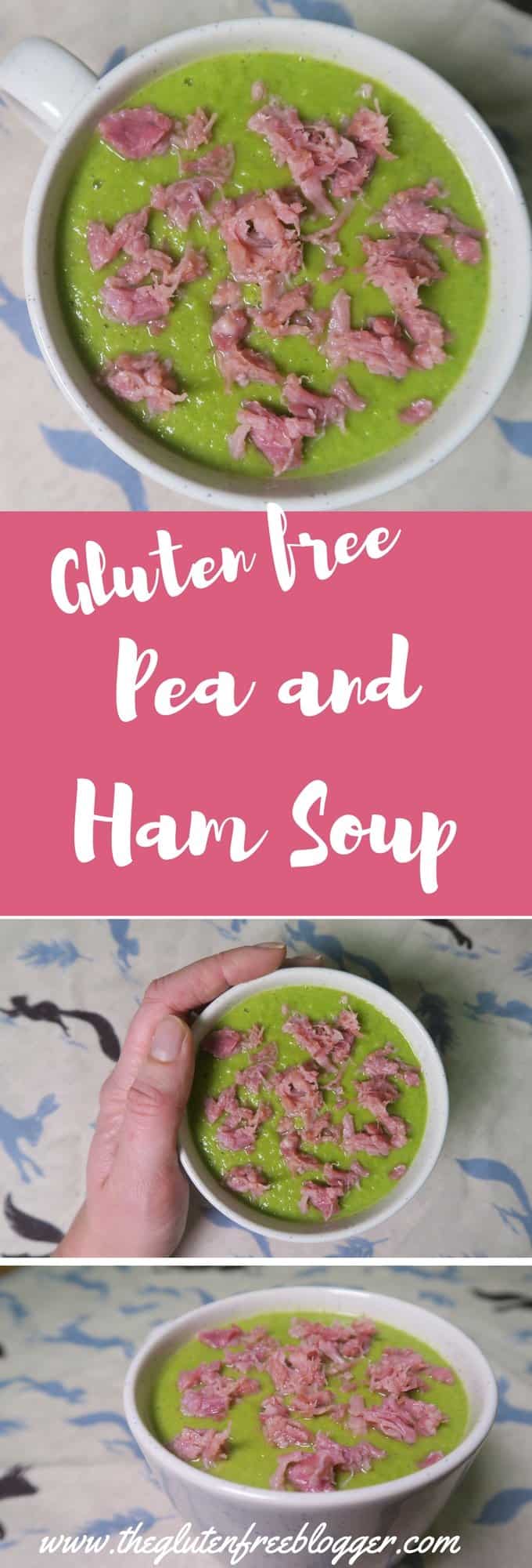 Gluten free pea and ham soup recipe - dairy free - www.theglutenfreeblogger.com