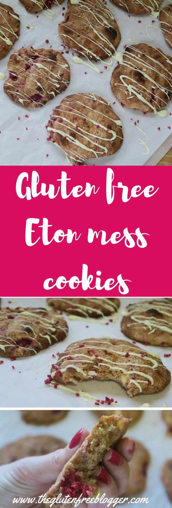 Gluten free Eton mess cookies recipe - chewy cookies recipe - www.theglutenfreeblogger.com