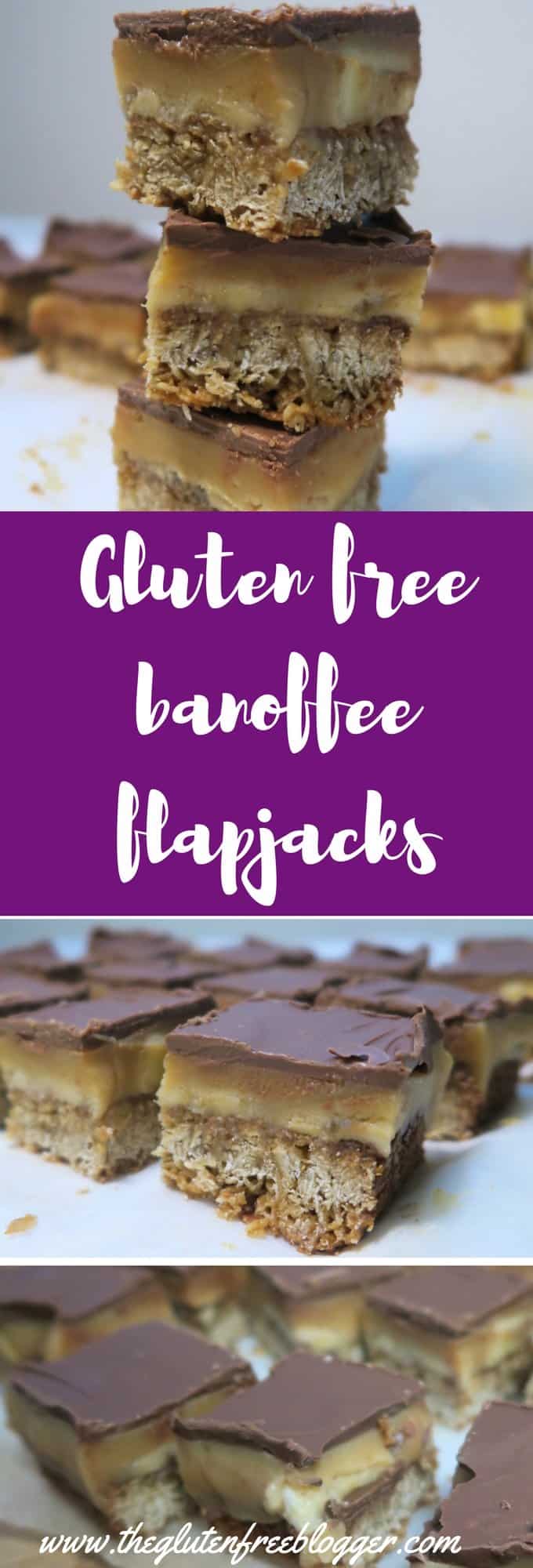 Gluten free banoffee flapjack recipe - www.theglutenfreeblogger.com