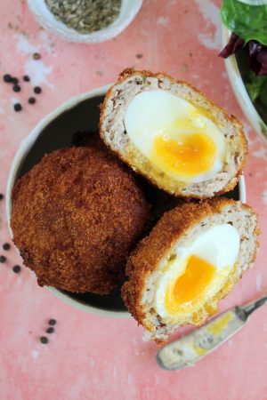 gluten free scotch eggs are perfect for a gluten free lunch or picnic
