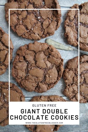 gluten free chocolate cookie recipe - double chocolate giant cookies