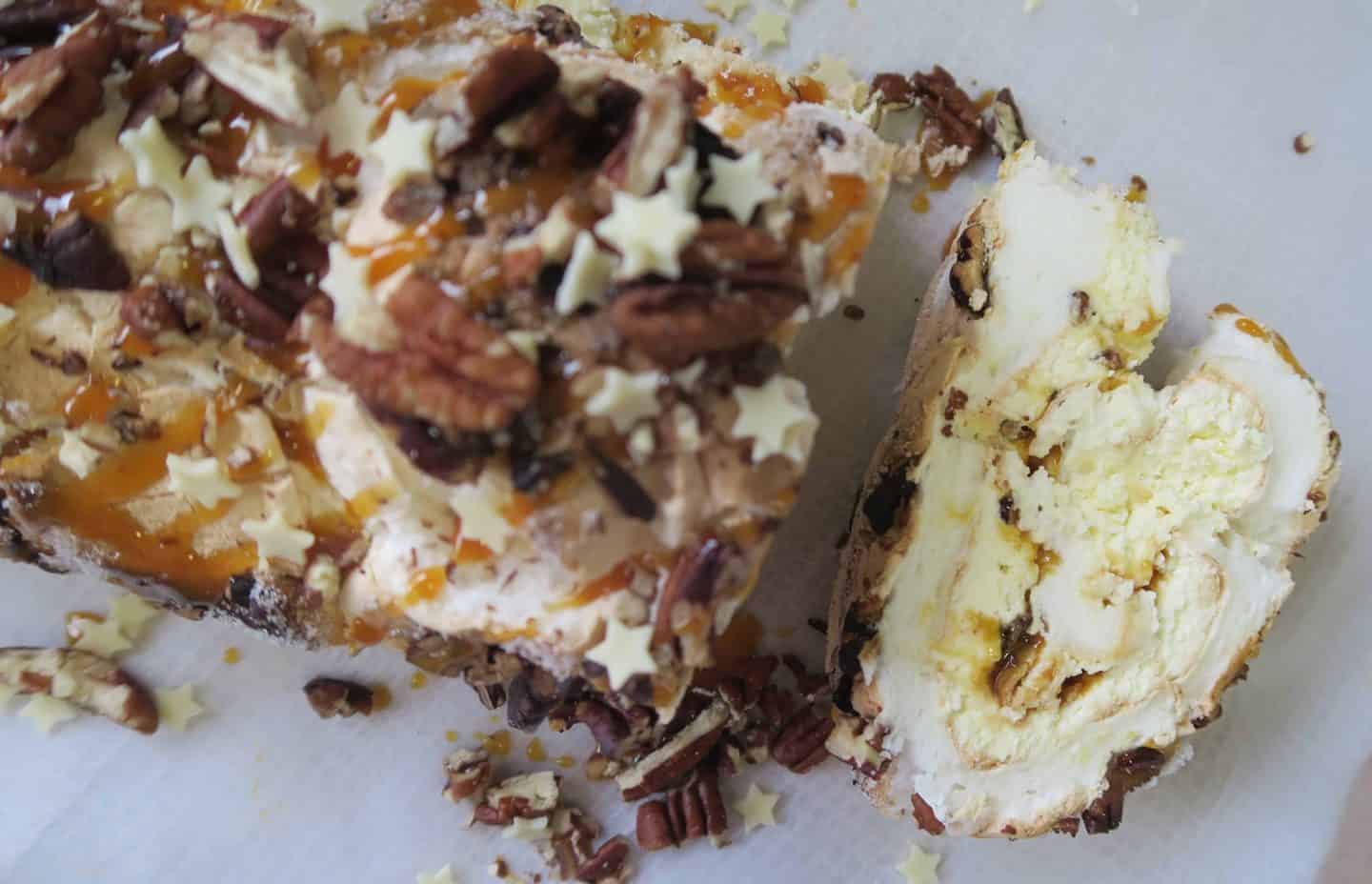 GLUTEN FREE TOFFEE AND PECAN ROULADE