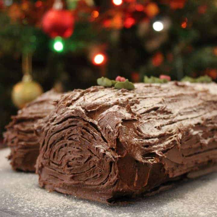 Gluten free chocolate yule log