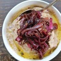 gluten free caramelised onion houmous recipe nairns flatbreads