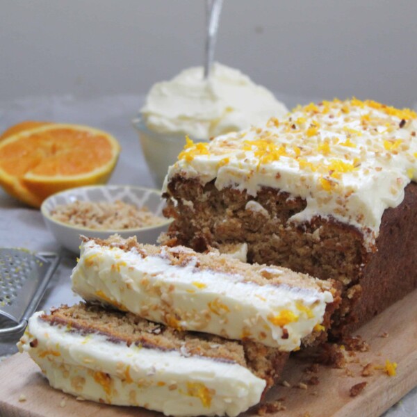 gluten free carrot cake recipe with hazelnut and orange