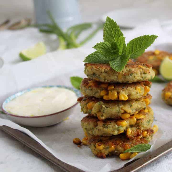 gluten free chickpea and sweetcorn fritters recipe