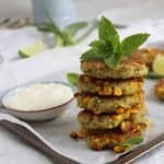 gluten free chickpea and sweetcorn fritters recipe