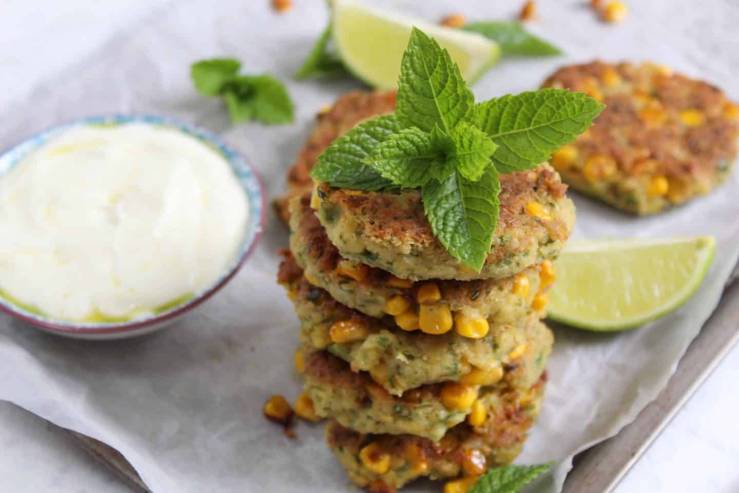 gluten free chickpea and sweetcorn fritters recipe