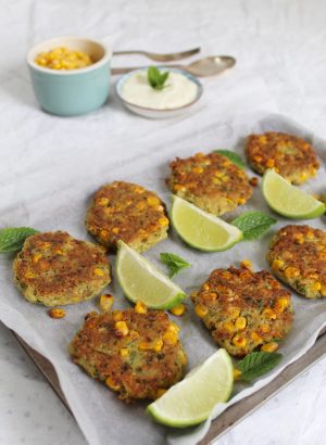 gluten free chickpea and sweetcorn fritters recipe
