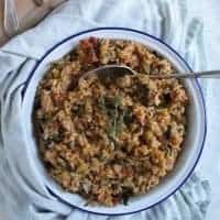GLUTEN FREE CHORIZO LEEK AND SPRING GREENS RISOTTO RECIPE