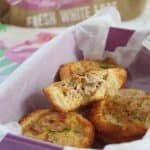 Gluten free bread quiches in a lunchbox.