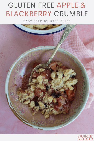 Gluten free apple and blackberry crumble - The Gluten Free Blogger