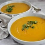 GLUTEN FREE CARROT AND GINGER SOUP DAIRY FREE VEGAN