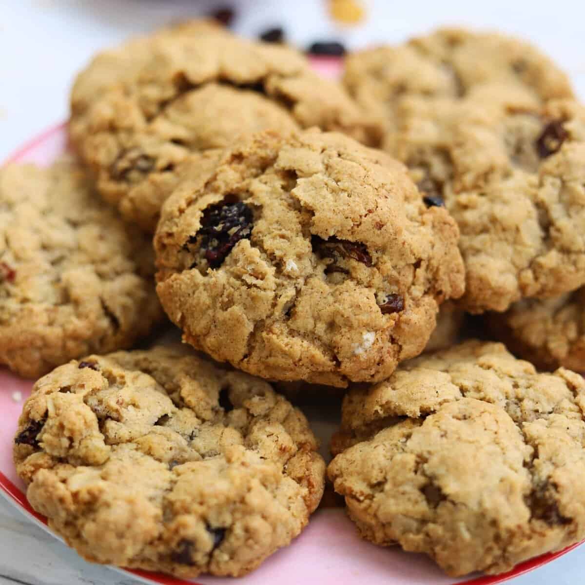Gluten Free Oat and Raisin Cookies