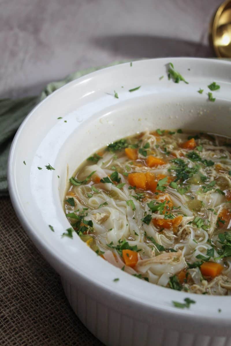 Slow cooker chicken noodle soup recipe The Gluten Free Blogger