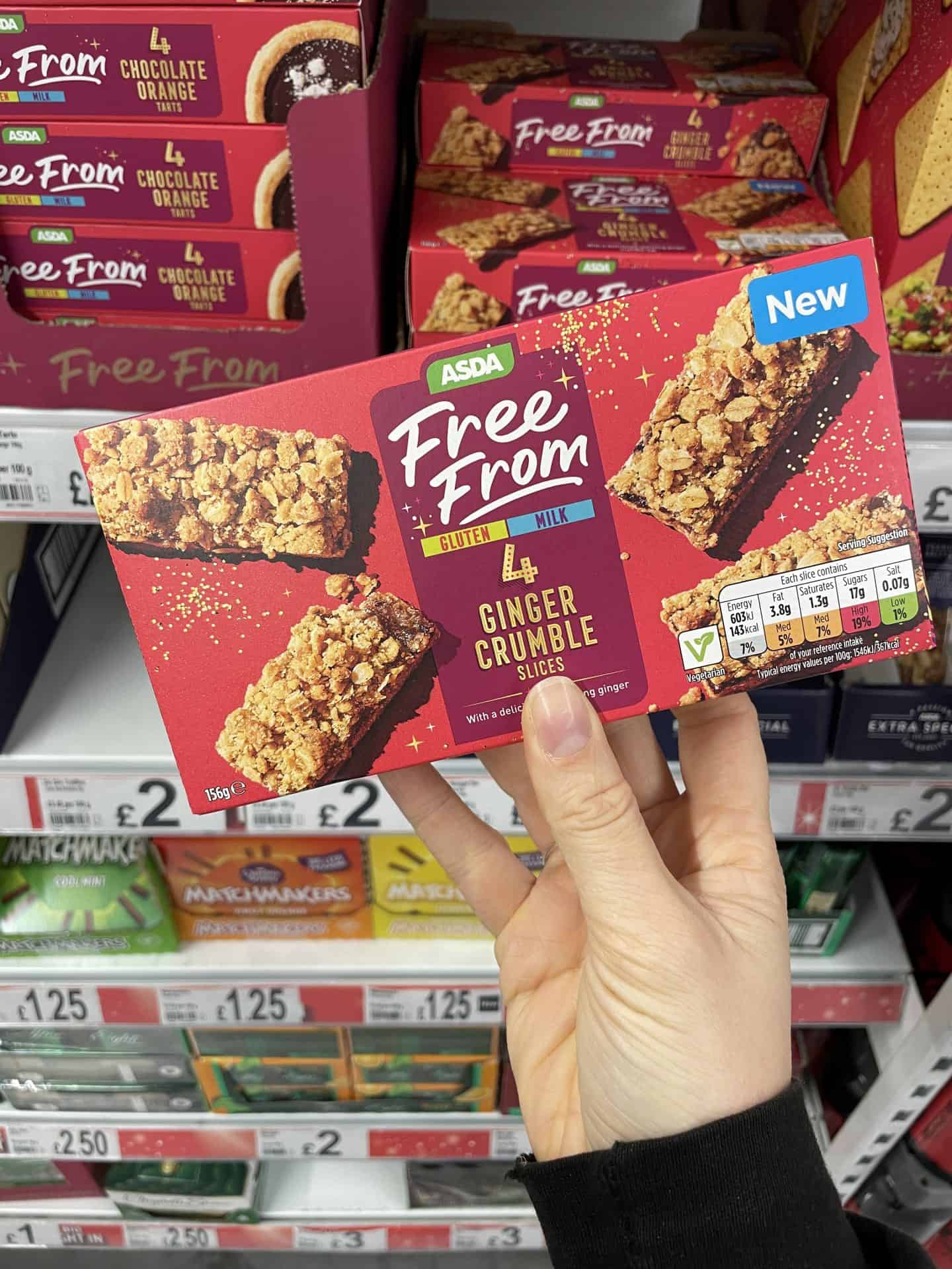 Asda Free From Ginger Crumble Slices
