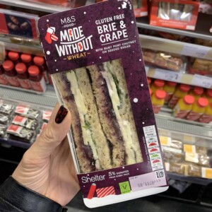 gluten free christmas sandwich m&S brie and grape