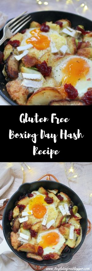 gluten free Boxing Day hash recipe - Christmas dinner leftovers recipe reducing food waste