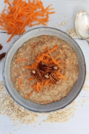 gluten free breakfast ideas FREEE carrot cake porridge vegan