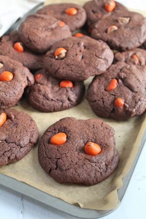 gluten free chocolate orange mini egg cookies recipe