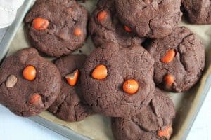gluten free chocolate orange mini egg cookies recipe
