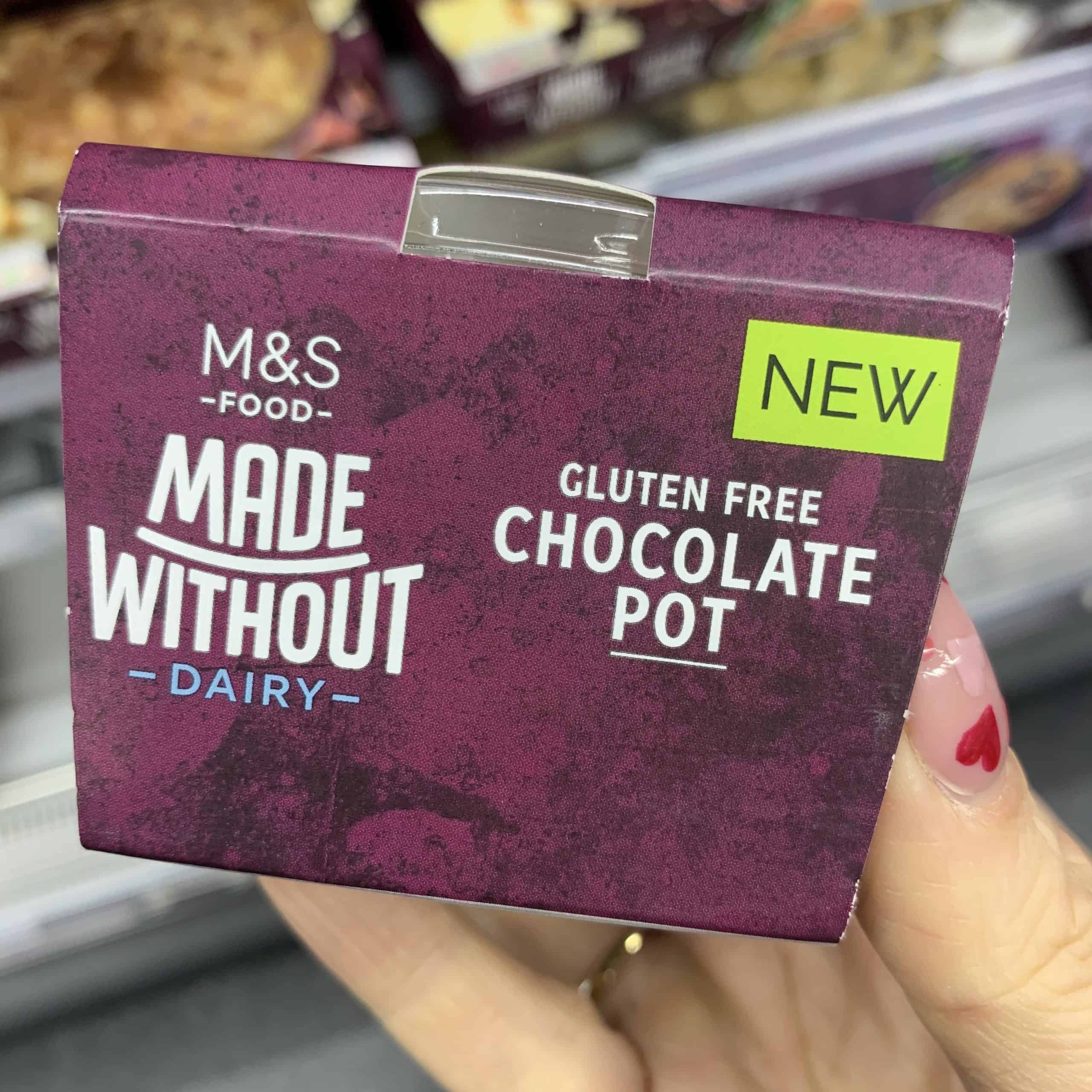 m&S made without dairy gluten free chocolate pot 