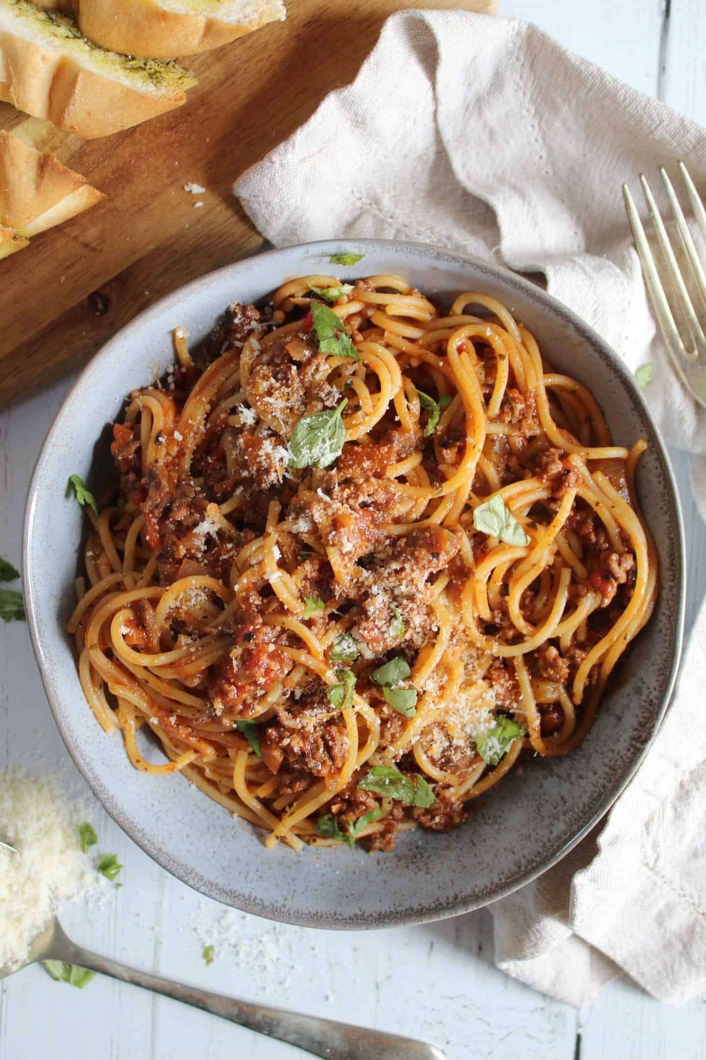 The BEST gluten free spaghetti bolognese recipe