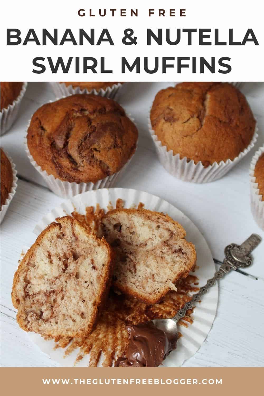 gluten free banana and nutella swirl muffins recipe rice flour cake