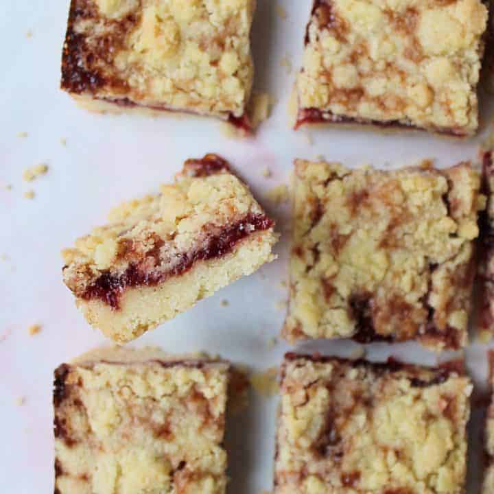 gluten free strawberry crumble bars 93