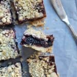gluten free cherry and ginger oaty crumble bars