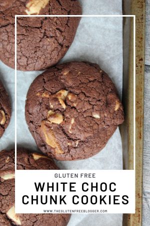 gluten free white choc chunk cookies recipe