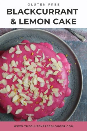 Gluten Free Blackcurrant and Lemon Cake Recipe