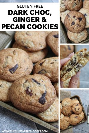 Gluten Free Cookies - Dark Chocolate, Ginger and Pecan Cookie Recipe