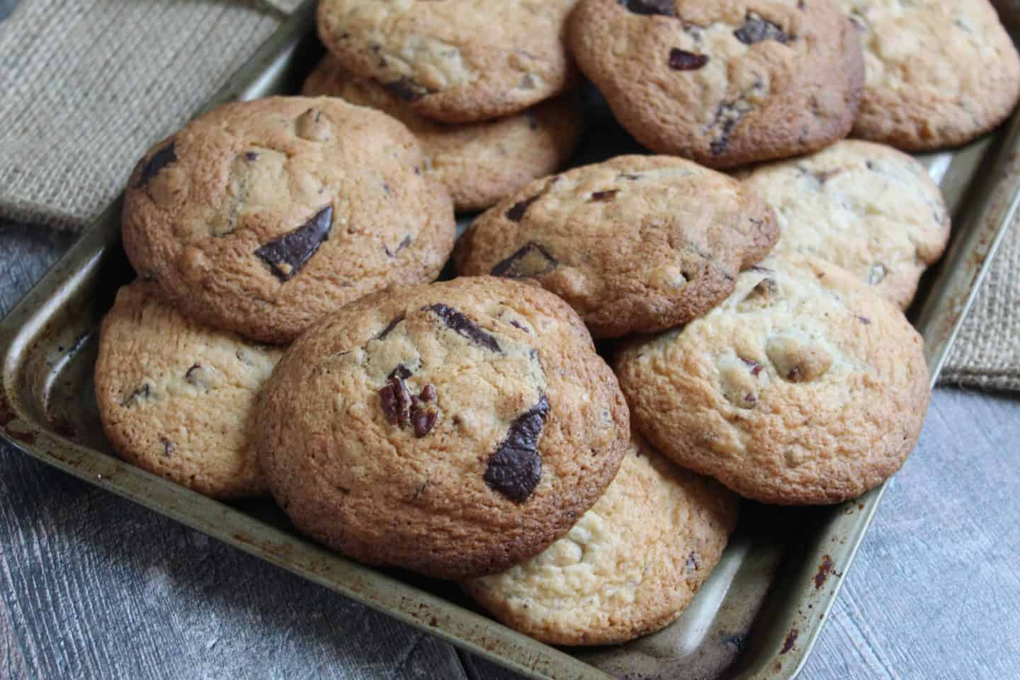 gluten free cookies - dark chocolate, ginger and pecan cookies recipe